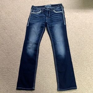 Men’s Affliction Ace Jeans 32L  32x34 dark wash